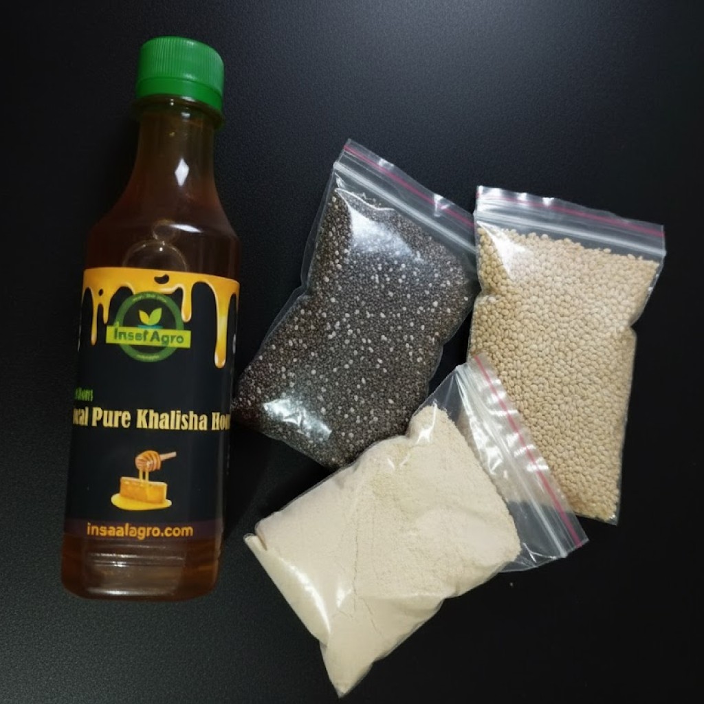 Sundarbans Khalisha Honey Chia Seeds, White Sesame, Garlic Powder Combo